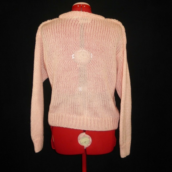Andrew St John Womans Pink Hand Knit Sweater - Picture 4 of 7